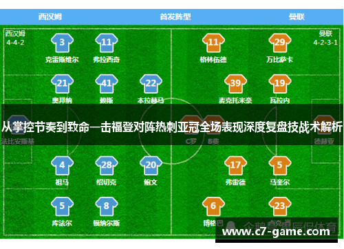 从掌控节奏到致命一击福登对阵热刺亚冠全场表现深度复盘技战术解析